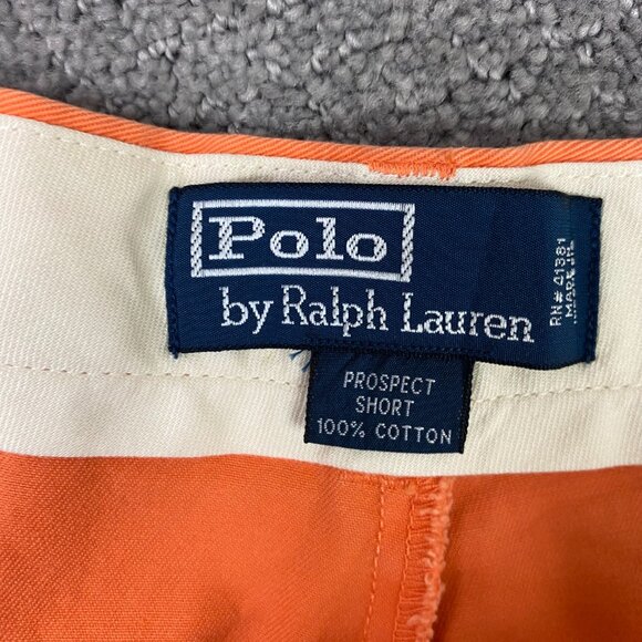 Vintage Polo Ralph Lauren Prospect Shorts Men's 40 Orange Cotton Classic Chino - Picture 9 of 15